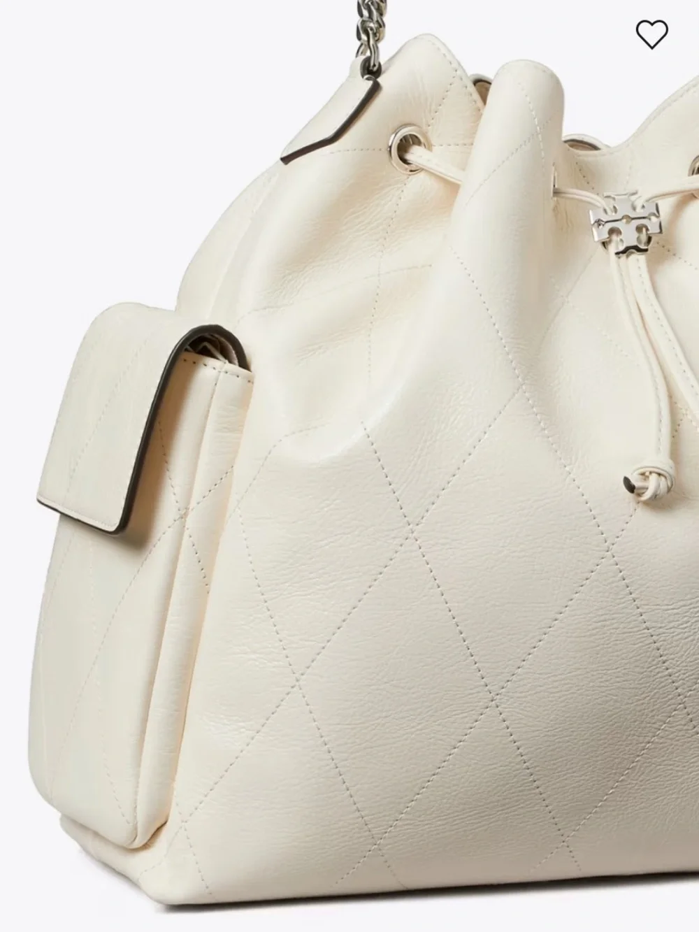 Tory Burch LARGE CHARLIE QUILTED DRAWSTRING SHOULDER BAG